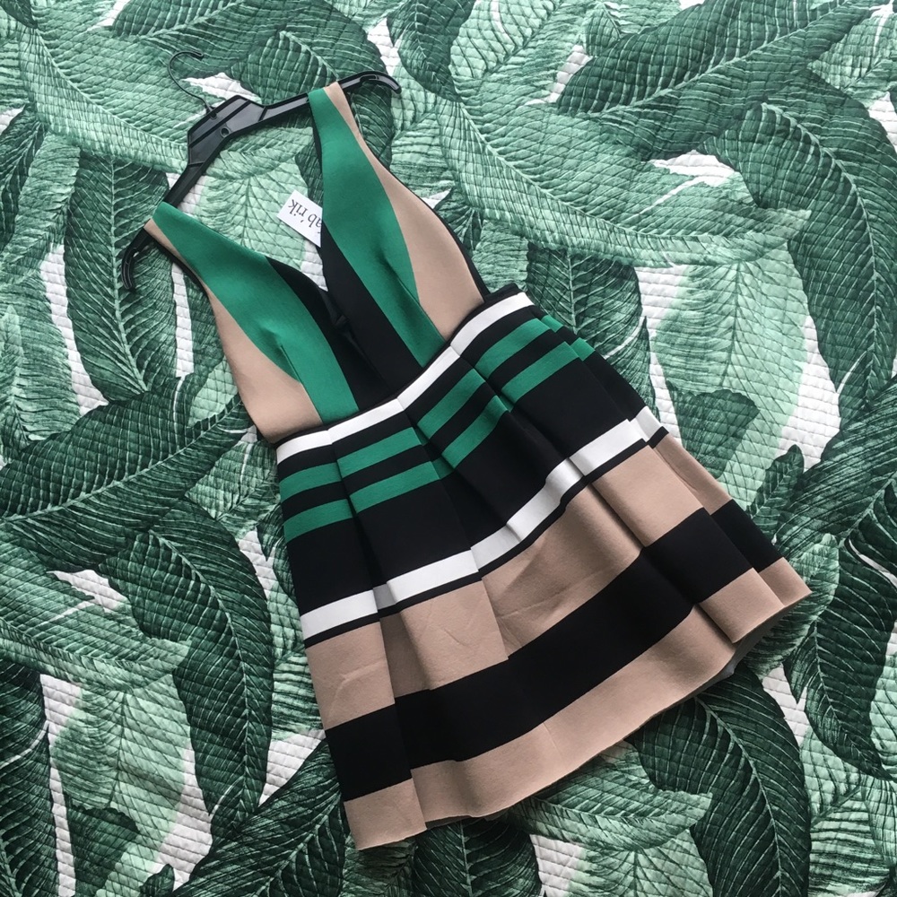 SOLD — Unique Striped Dress with Cutouts